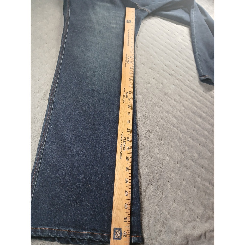 Judy Blue High Waist Button Fly Straight Leg Jeans Dark Blue JB88598DKWomens 14W - Picture 7 of 9